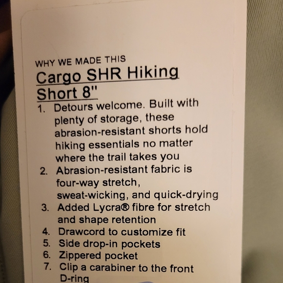 Lululemon hikingCargo short - Picture 5 of 5